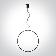 Ring Hanglamp - 600mm - 30W - LED built in - Zwart - Dimbaar