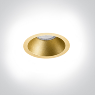 BADA Plafond opbouwspot rond-IP65-GU10-ZWART-reflector Goud/Brons