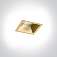 BADA Plafond spot opbouw vierkant - IP65 - GU10 - Zwart - reflector - Goud/Brons