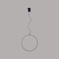 Ring Hanglamp - 20W - LED built in - Zwart - Dimbaar