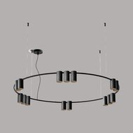 Ring Hanglamp 15x7Watt - GU10 - Zwart