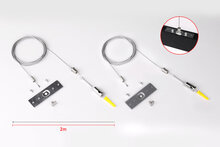 Staalkabel ophangsysteem voor Magnetische rails OPBOUW