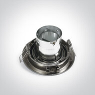 LED inbouwspot behuizing - IP43  50W  GU5.3 - Chrome geborsteld