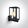 Romantische wandlamp E27 - zwart