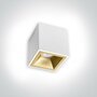Opbouwspot LISA - vast - wit - incl. reflector goud en GU10 fitting