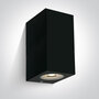 BADA - Moderne wandlamp zwart IP65 - 2x GU10