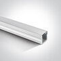 Ledstrip profiel Plafond -Wit- met afdekkap en 6 clips - 2 meter