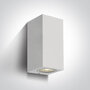 BADA - Moderne wandlamp WIT - IP65 - 2x GU10-Aluminium