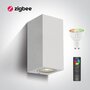 Zigbee - IUp/down wandlamp WIT - IP65 - 2x GU10 LED RGBWW-Aluminium