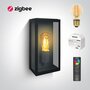 Zigbee Authentieke buiten wandlamp E27 2200K dimbare - IP43 - zwart