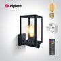 Zigbee Authentieke buiten wandlamp E27 2200K dimbaar - zwart
