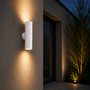 Parteo Wandlamp Up &amp; Down Rond &Oslash;66x254 mm &ndash; Wit (RAL9003) &ndash; Inclusief GU10 Fitting