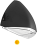 LED Gevelarmatuur Mini Squalo IP65 7-12W 3000/4000K 900-1650lm Antraciet, daglichtsensor