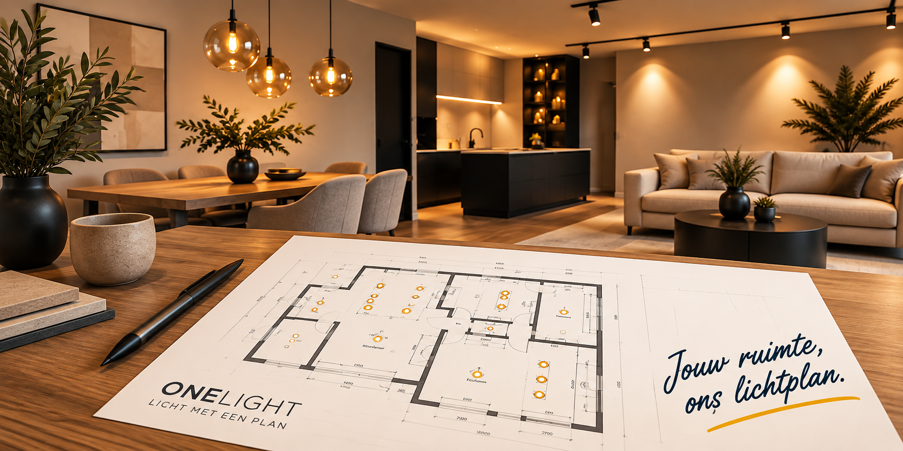 ONELIGHT lichtplan in een moderne woning