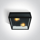 Plafond/wand spot opbouw vierkant - IP43 - E27 - Zwart Plafond/wand spot opbouw vierkant - IP43 - E27 - Zwart