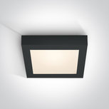 LED slim Plafo light - IP40 22 W - Zwart - Compleet - Vierkant LED slim Plafo light - IP40 22 W - Zwart - Compleet - Vierkant