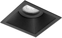 Inbouwspot Vierkant verdiept Kantelbaar Zwart - GU10 fitting Inbouwspot Vierkant verdiept Kantelbaar Zwart - GU10 fitting