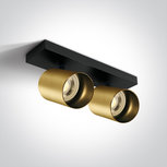 Dubbele led spot -2L - kleur geborsteld messing - GU10 Dubbele led spot -2L - kleur geborsteld messing - GU10