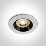 Inbouwspot behuizing verdiept rond - IP20-GU10 -kleur_WIT - reflector Zwart Inbouwspot behuizing verdiept rond - IP20-GU10 -kleur_WIT - reflector Zwart