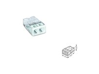 2 draads verbindingsklem (steekklem) massief Wago - 100 stuks 2 draads verbindingsklem (steekklem) massief Wago - 100 stuks