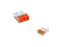 3 draads verbindingsklem (steekklem) massief Wago - 100 stuks 3 draads verbindingsklem (steekklem) massief Wago - 100 stuks