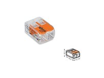 2 draads verbindingsklem soepel-massief met hendel Wago - 100 stuks 2 draads verbindingsklem soepel-massief met hendel Wago - 100 stuks