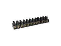 2.5mm2 Kroonsteen 24A 450V schroef M3 Zwart 2.5mm2 Kroonsteen 24A 450V schroef M3 Zwart