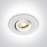 Instelbare Dual Ring inbouwspot rond - IP20 50W GU10 - Wit Instelbare Dual Ring inbouwspot rond - IP20 50W GU10 - Wit