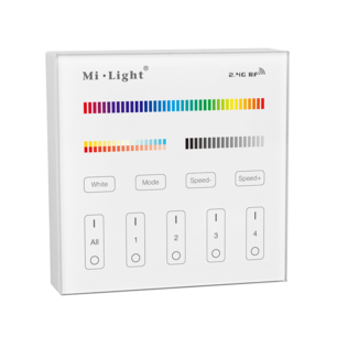 Milight/Miboxer 4-zone RGBWW afstandsbediening paneel touch op batterij Milight/Miboxer 4-zone RGBWW afstandsbediening paneel touch op batterij