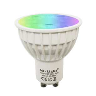 Miboxer Wifi LED lichtbron - RGBWW (kleuren instelbaar) - 4W - GU10 fitting Miboxer Wifi LED lichtbron - RGBWW (kleuren instelbaar) - 4W - GU10 fitting