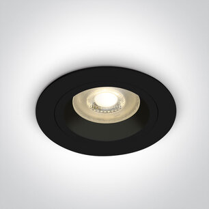 LED Inbouwspot - verdiept - rond ø92mm - voor binnen gebruik - GU10 fitting - zwart LED Inbouwspot - verdiept - rond ø92mm - voor binnen gebruik - GU10 fitting - zwart
