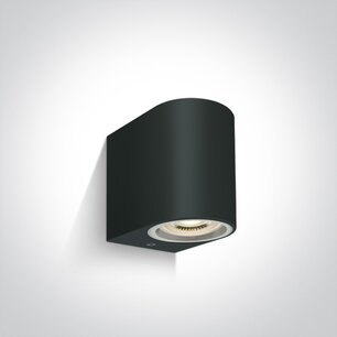 Wand spot rechthoek-rond downlight - IP65 - 7W - GU10 - Zwart - kunststof Wand spot rechthoek-rond downlight - IP65 - 7W - GU10 - Zwart - kunststof