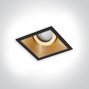 Marra - verstelbare inbouwspot - vierkant 95x95mm - verdiept - voor binnen gebruik - GU10 fitting - zwart / brons Marra - verstelbare inbouwspot - vierkant 95x95mm - verdiept - voor binnen gebruik - GU10 fitting - zwart / brons