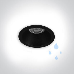 LEWA - inbouwspot verdiept - rond ø82mm - vast - voor binnen en buiten gebruik - IP65 - GU10 fitting - zwart LEWA - inbouwspot verdiept - rond ø82mm - vast - voor binnen en buiten gebruik - IP65 - GU10 fitting - zwart