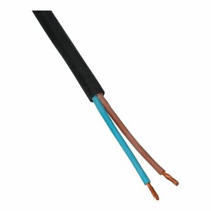Neopreenkabel H07RN-F 2x1mm² zwart Eca op lengte verkrijgbaar Neopreenkabel H07RN-F 2x1mm² zwart Eca op lengte verkrijgbaar