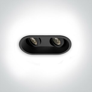 Marra - verstelbare dubbele inbouwspot - ovale 185x93mm - verdiept - voor binnen gebruik - 2xGU10 fitting - zwart Marra - verstelbare dubbele inbouwspot - ovale 185x93mm - verdiept - voor binnen gebruik - 2xGU10 fitting - zwart