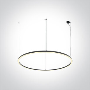 Decoratieve LED Pendant ring - Ø1800mm - hanglamp - 100W - 3000K warm wit - zwart Decoratieve LED Pendant ring - Ø1800mm - hanglamp - 100W - 3000K warm wit - zwart