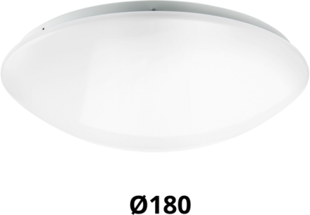 LED Plafonnière/wandarmatuur ø180mm - IP44 - 8W - 3000K warm wit LED Plafonnière/wandarmatuur ø180mm - IP44 - 8W - 3000K warm wit