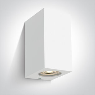 BADA - Moderne wandlamp Wit IP65 - 2x GU10-kunststof BADA - Moderne wandlamp Wit IP65 - 2x GU10-kunststof