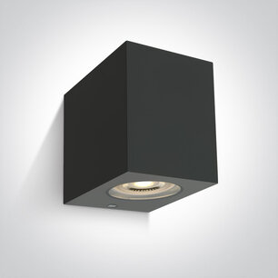 Wand spot rechthoek downlight - IP65 - GU10 - Antraciet Wand spot rechthoek downlight - IP65 - GU10 - Antraciet