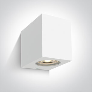 Wand spot rechthoek downlight - IP65 - GU10 - Wit Wand spot rechthoek downlight - IP65 - GU10 - Wit