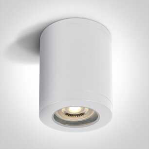 Plafond spot opbouw cilinder - vast- IP65 - GU10 - Wit Plafond spot opbouw cilinder - vast- IP65 - GU10 - Wit