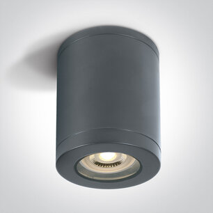 Plafond spot opbouw cilinder - vast- IP65 - GU10 - Antraciet Plafond spot opbouw cilinder - vast- IP65 - GU10 - Antraciet