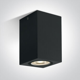 Plafond spot opbouw vierkant - vast- IP65 - GU10 - Zwart Plafond spot opbouw vierkant - vast- IP65 - GU10 - Zwart