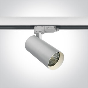 GU10 - 3-fase railspot - ø55x120mm - met anti-verblindingsraster - wit GU10 - 3-fase railspot - ø55x120mm - met anti-verblindingsraster - wit