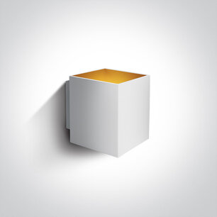 LED Wandarmatuur- G9-Aluminium- wit/goud- VIERKANT LED Wandarmatuur- G9-Aluminium- wit/goud- VIERKANT