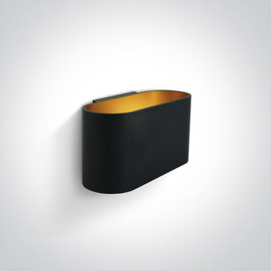 LED Wandarmatuur- G9-Aluminium- zwart/goud- OVAAL LED Wandarmatuur- G9-Aluminium- zwart/goud- OVAAL