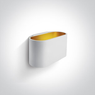 LED Wandarmatuur- G9-Aluminium- wit/goud- OVAAL LED Wandarmatuur- G9-Aluminium- wit/goud- OVAAL