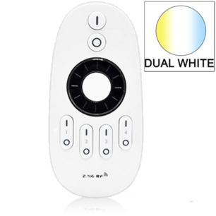 Milight/Miboxer 4-zone button afstandsbediening Dual White met roterend wiel Milight/Miboxer 4-zone button afstandsbediening Dual White met roterend wiel