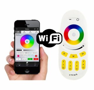 Touch RF 4-zone afstandsbediening + Wifi module - RGBW Touch RF 4-zone afstandsbediening + Wifi module - RGBW